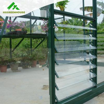 China Modern Side Manual Metal Louver Window For Greenhouse Ventilation HX-L165-1 for sale