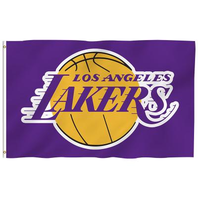 China Custom Healthcare Institutes Standard 3' x 5' Lakers Indoor Outdoor Basketball Player Decoration Fans Party Cheering Support Decoration for sale