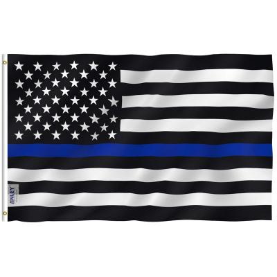 China 3x5 Ft Thin Blue Line USA Institutes Of Healthcare Flag Vivid Color And Fade Proof Canvas Header And Double Stitched Honoring Law Enforcement Officers for sale