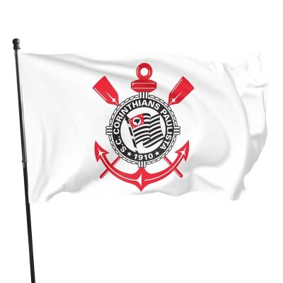 China Corinthians Football Club Sports Washable Custom Paulista America Decorative Flag Vivid Color 3x5 Ft Outdoor Yard for sale