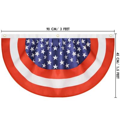 China Custom Fan Flag Healthcare Institutes Independence Day Flag Door Half Banner Hanging Banner For Home Outdoor Party Decoration Country Pattern Flag for sale