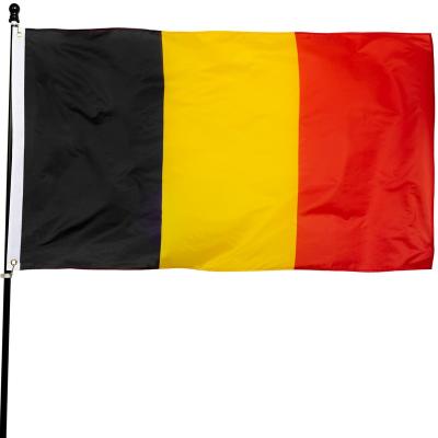 China Health Care Institution Full Color Digital High Quality Printing Custom Design 3*5 FT Polyester Banner Belgium Country Flag for sale