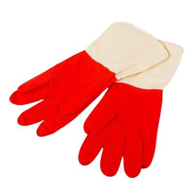 China Housework Red - Yellow Color Housekeeping Rubber Gloves Garden Car Wash Protective Housekeeping Gloves For Hotel Home Cleaning for sale