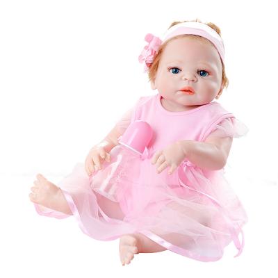 China Soft Toy High Quality 24 Inch Silicone Vinyl Reborn Baby Doll Soft Rubber Simulation Reborn Dolls 55cm Reborn Dolls for sale