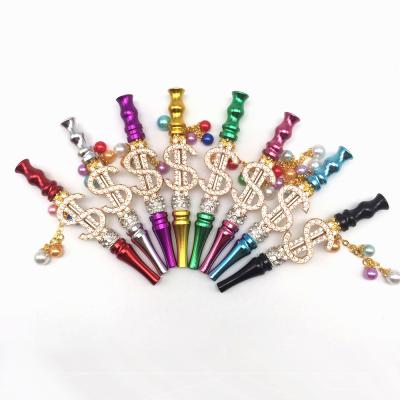 China Handmade Inlaid Metal Jewelry Hookah Mouthpiece Shisha Mouth Tips Hookah Accessories Eco-friendly for sale