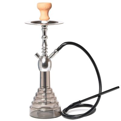 China Hot Selling New Design Aluminum Alloy Hookah Glass Set Hookah Shisha Glass Narguile Hookah Portable Shisha for sale