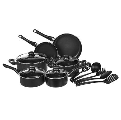 China CLASSIC Stainless Steel Kitchen Cookware Set Cooking Pots And Pans With Glass Cover Cookware Set for sale