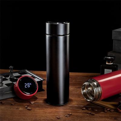 China Disposable 500ml Touch Sensor Led Smart Digital Stainless Steel Vacuum Thermos With Temperature Display Flask for sale