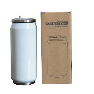 China Sublimation Blank Stainless Steel Double Wall Cola Water Bottle Thermos Vacuum Disposable Coke Cans for sale