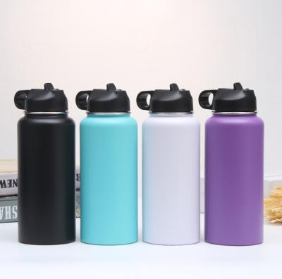 China Factory Wholesale 18oz 64oz Durable Black Powder Coating Double Wall Stainless Steel Vacuum Flask for sale