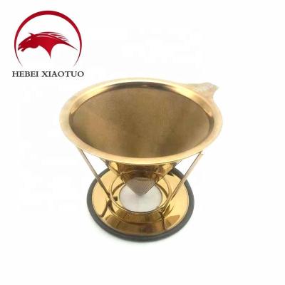 China Sustainable New Product Stainless Steel Spill Over Coffee Filter v60 for sale