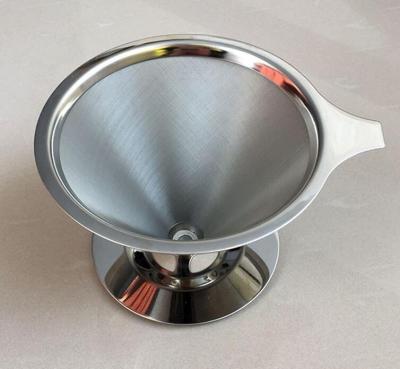 China Sustainable Reusable Custom Logo Pour Over Stainless Steel Coffee Filter For To Make Coffee Or Tea for sale