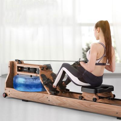 China Universal 2021 new design professional indoor gym equipment imported wooden water resistance rowing machine club rowing machine for sale