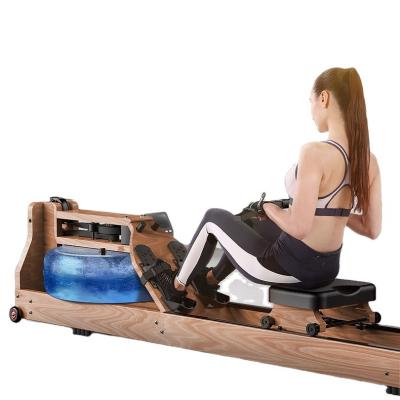 China Europe Standard Commercial Fitness Equipment Water Rowing Machine Indoor Wooden Smart Rowing Machine App Cardio Exercise Rowing Machine for sale