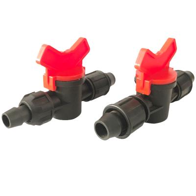 China Agriculture Irrigaiton 16mm Drip Tape Layflat Hose Connectors  Drip Irrigation Mini Valves for Farm Irrigation System for sale