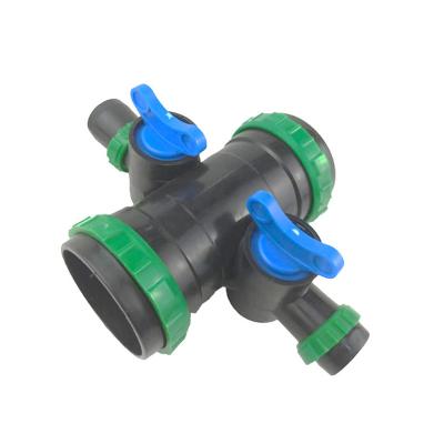 China Agriculture Irrigaiton Drip Irrigation System Valves 50*28 mm Tee Valve Irrigation Control Valve For Spray Hose for sale