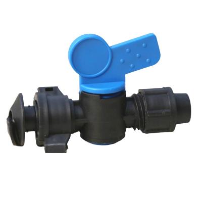 China Agriculture Irrigaiton 25mm Hot Sale Popular Plastic Drip PIpe Fitting Offtake Drip Mini Valve for Irrigation Hose for sale