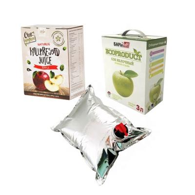 China Disposable Custom 3L 5L Apple Juice Bag In Box Dispenser for sale