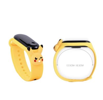 China Custom Printed Day/Date 2022 Big Logo Children's Silicone Display Screen Led Luminous Waterproof Watch for sale