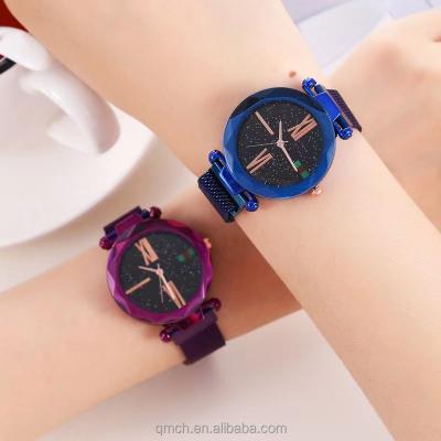 China Hot-selling small magnet three needles in Milan starry sky ladies watch lazy watch wholesale for sale