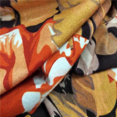 China Sustainable Digital Printed Bamboo Lycra Jersey Fabric for sale