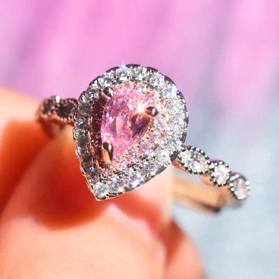 China CLASSIC Hot Sale Big Carat Luxury Group Set Rose Yellow Colored Stone Ring for sale