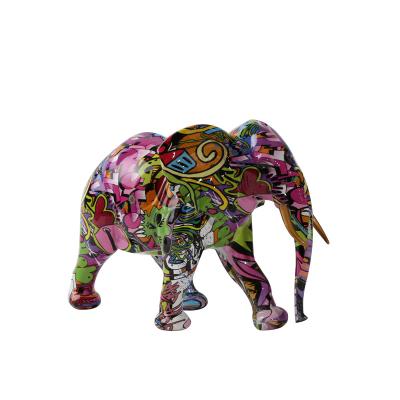 China Europe New Arrival Hot Selling Elephant Colorful Resin Sculpture for sale