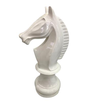 China Custom 82CM Europe Chess Figure Horse Figurine Chess Springer Horse Sculpture Chess Piece for sale