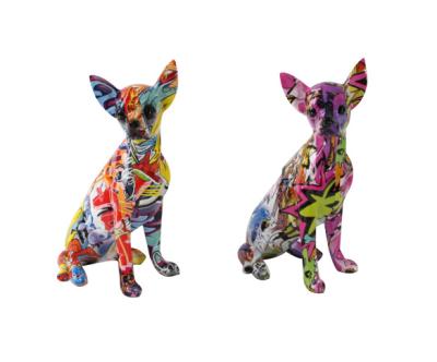 China Europe New Design Colorful Dog Sculpture Used For Office Home Decoration for sale