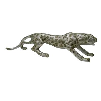 China Europe large size art resin indoor sculpture animal leopard design for home decoration for sale