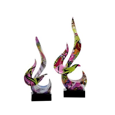 China Europe Torch Sculpture Figurine Resin Abstract Home Statues Sculptures Library Decor Ornaments for sale