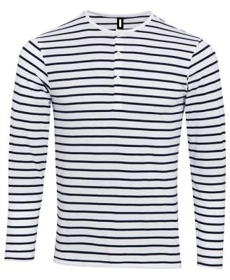 China Navy Blue Super French Coastal Men's Plus Size Plus Quality Striped Long Sleeve T-Shirt for sale