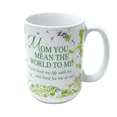 China Viable Colorful 15oz Ceramic Decal Mug With Printing For Gift Or Promotion for sale