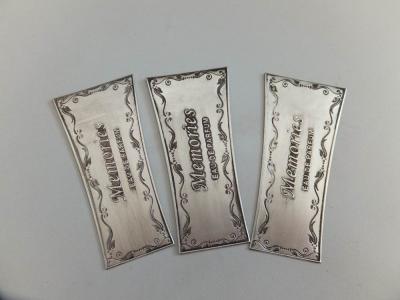 China het etiket van de geheugenreeks, het kenteken van de parfumfles, embleem maakte etiket, het etiket van de aluminiumfles, meubilairetiket in reliëf Te koop