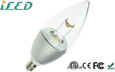 China Cold Forging Aluminum Alloy Candle Shaped LED Light Bulb E12 5Watt Dimmable 3500K 120V for sale