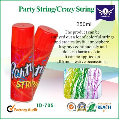 China Non Flammable Colorful Party String Spray For For Wedding / Birthday Party for sale