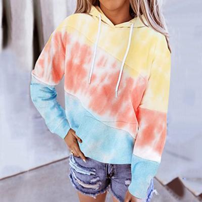 China Anti-pilling HIC Wholesale Custom Sweater Hood Sweatshirt LOGO French Terry Hoodie Casual Women's 330g Tie Dye Oversized Hoodie for sale