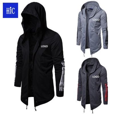 China New Fashion Breathable Men's HIC Long Sleeve Printed Hooded Cardigan Jacket Windproof Fit Coat And Casual Top Thin for sale