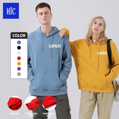 China Anti-pilling Wholesale Plus Size HIC 420g 100%Cotton Off Shoulder Unisex Hoodie LOGO Versatile Solid Casual Custom Print Shoulder Sleeve Sweatshirt for sale