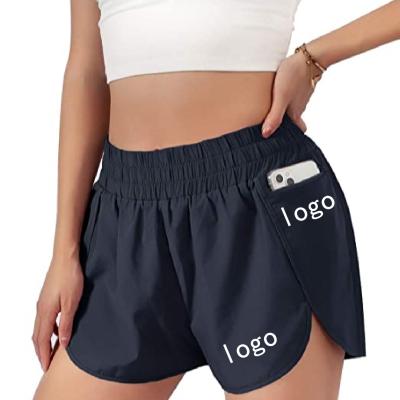 China Wholesale HIC QUICK DRY Women's Running Shorts Sport Active Diaper Elastic Waist Workout Shorts With Pockets for sale