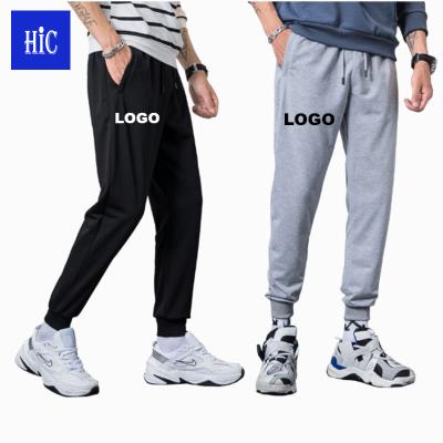 China Breathable Custom Heavy 100%cotton HIC Sport Pants Autumn Winter High Waist Elastic Men's Jogger Sport Tracksuit for sale