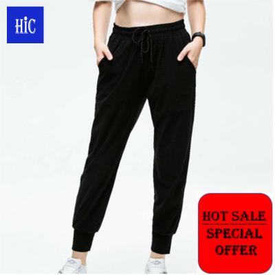 China HIC Hip Hop Long Pants Streetwear Women Casual Joggers 2021 New Seasons Solid Color Breathable Loose Sweatpants for sale