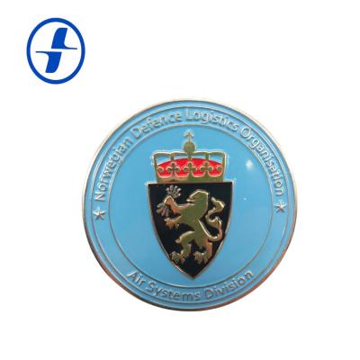 China Wholesale Custom Europe Souvenir Plated Metal Security Engraved Badge For Double Sided Silver Coins for sale