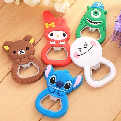 China Europe Factory Brand Corkscrew Custom Bar Cute Cartoon Custom Black Flat Beer Corkscrew for sale