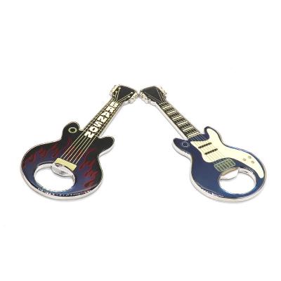 China Customize Creative Custom Zinc Alloy Personality Guitar Metal Beer Bottle Opener From Factory DIY for sale