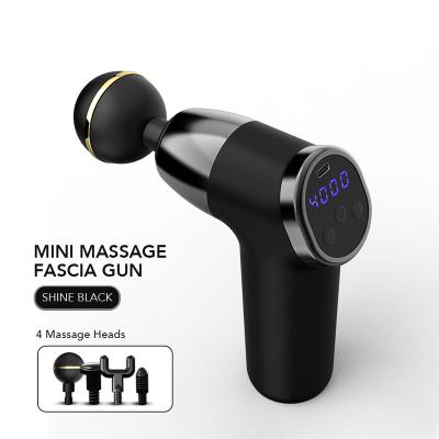 China 2022 New Body Spike Rechargeable Body Relax Functional Fascia Gun Massager Muscle Stimulater 25W 4 Heads Fast Delivery for sale