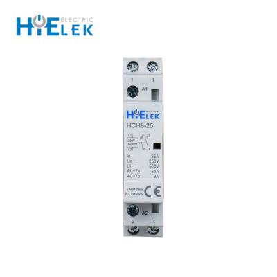 China Sliver Point 2 Pole 2NO 20A Single Phase AC Contactor With TUV, CB, CE Certificate for sale