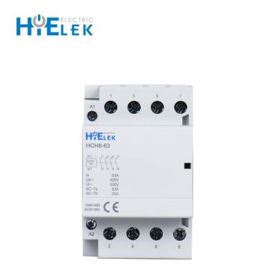 China Sliver point new arrivals HiELEK 63A modular din rial contactor with AC/DC230V competitive price duplex contactor for sale