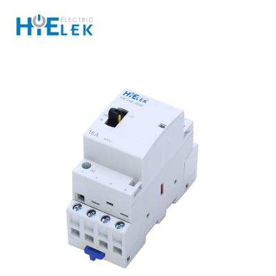 China Popular Manual Sliver Point 25a DC Contactor , Electrical Equipment 4 Pole Modular Device HCH Series for sale