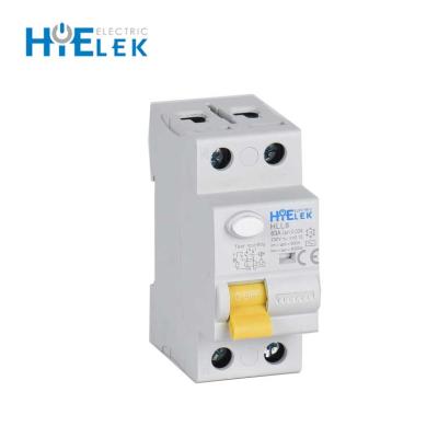 China HLL8 63A circuit breaker, RCCB series 2 pole automatic with best price with CB 6KA test report for sale